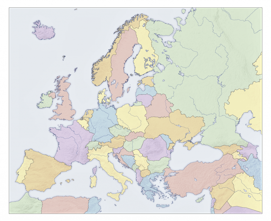 mapa europa politico mudo