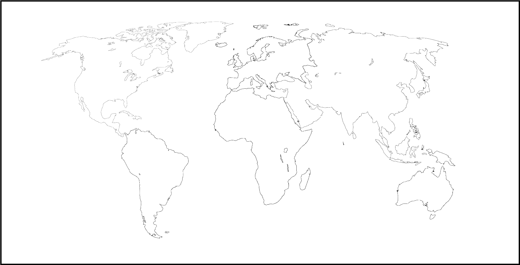 mapa mundi en blanco con nombres