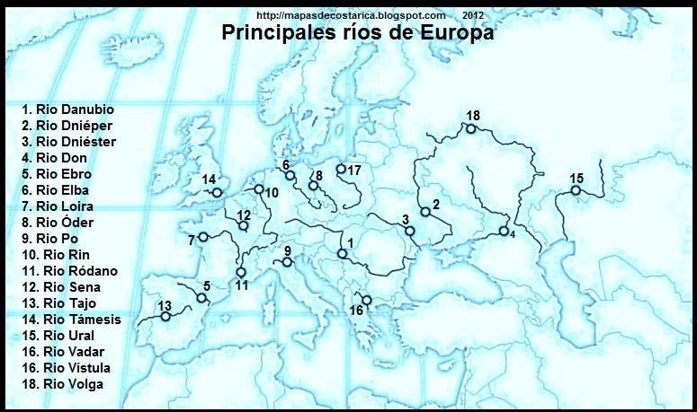 mapa rios europa